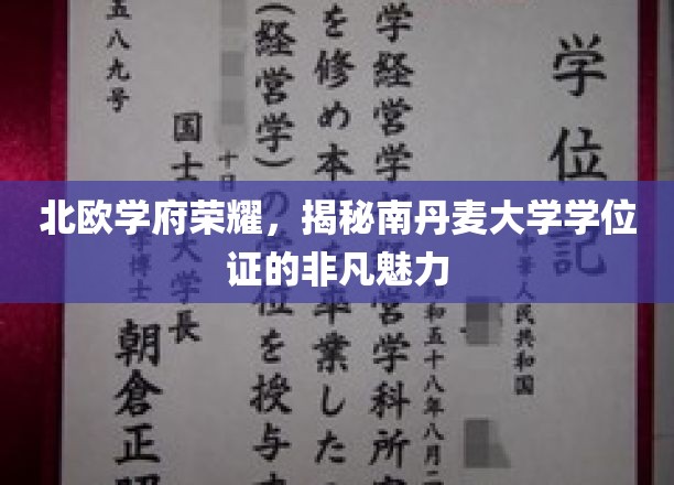 探寻南丹麦大学学位证的北欧风采与独特魅力