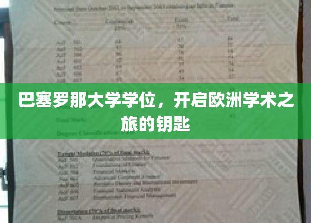 解锁欧洲学术殿堂，巴塞罗那大学学位引领探索之旅