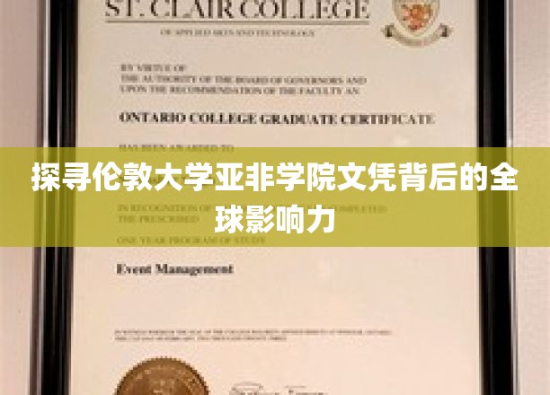 揭秘伦敦大学亚非学院文凭的国际影响力之谜