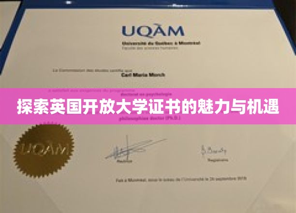 领略英国开放大学证书的魅力与机遇