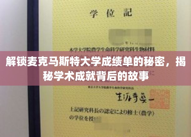 探索麦克马斯特大学成绩单的奥秘，探寻学术成就背后的故事