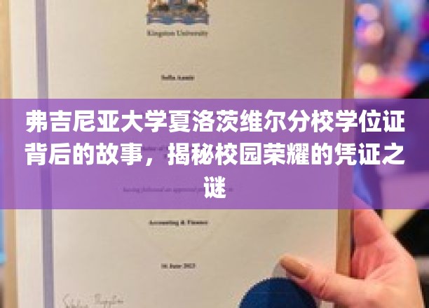 弗吉尼亚大学夏洛茨维尔分校学位证背后的故事，揭秘校园荣耀的凭证之谜