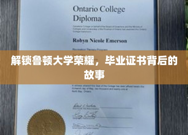 鲁顿荣耀揭秘，毕业证书背后的传奇历程