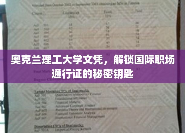 奥克兰理工大学文凭，开启国际职场通行证的大门