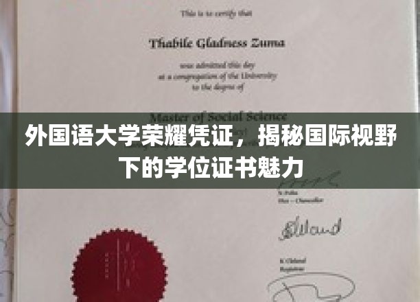 外国语大学荣耀凭证，揭秘国际视野下的学位证书魅力