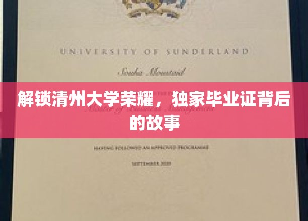 清州大学传奇揭晓，毕业证背后的不凡历程