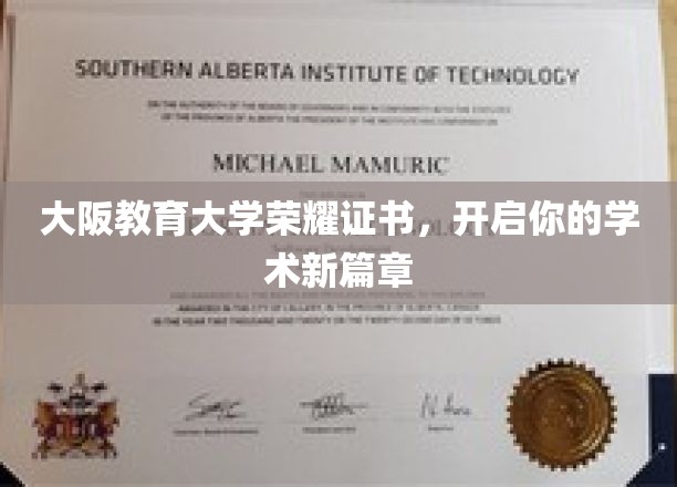 大阪教育大学荣耀证书，解锁学术巅峰之旅