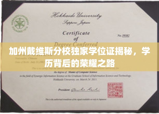 加州戴维斯分校独家学位证揭秘，学历背后的荣耀之路